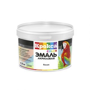 ЭМАЛЬ АКРИЛ."КРОКСА" КР-59 УНИВЕР. БЕЛАЯ 2,5кг — изображение 1