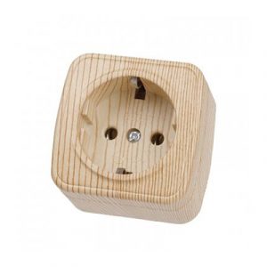 Розетка накладная 1м. сосна "ДАЧА" — изображение 1