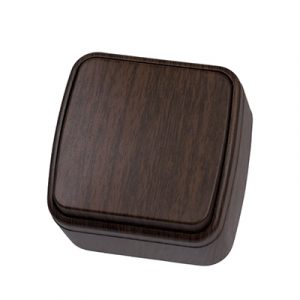 Выключатель накладной 1кл. венге "ДАЧА" — изображение 1