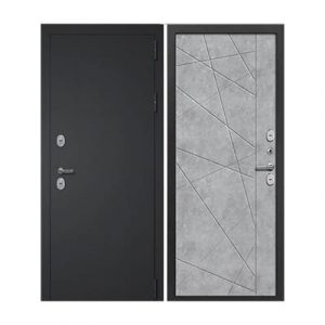 Дверь входная Термо Лайт черн муар/бетон серый 860 левая — изображение 1