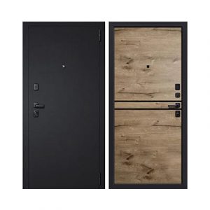 Дверь входная Дуэт 2 Черн муар/Дуб пацифик 860 левая — изображение 1