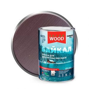 Краска Wood Байкал для деревянных фасадов Сибирский кедр 0,75л — изображение 1