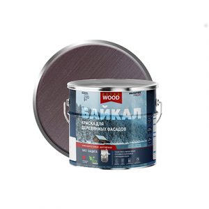 Краска Wood Байкал для деревянных фасадов Сибирский кедр 2,5л — изображение 1