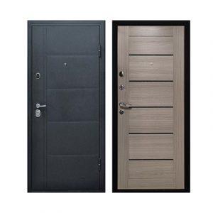 Дверь входная Эверест Царга Сандал серый/Капучино 860 правая — изображение 1