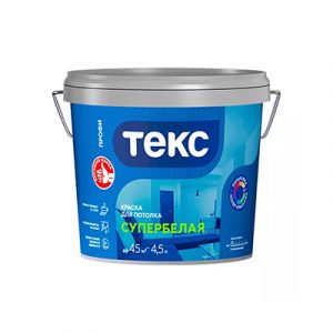Краска для потолка Текс Профи супербелая 4,5л/1 — изображение 1
