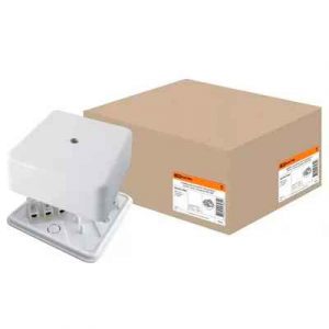 Коробка распределительная квадратная с клеммной колодкой о/у 50*50*20 — изображение 1