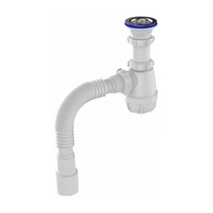 Сифон для мойки AQUANT В0115 1/2х40 с гибкой трубой 40х40/50 — изображение 1