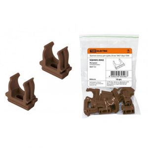 Крепеж-клипса для трубы 20 мм (10 шт.) "ЭКО" (бук) TDM — изображение 1