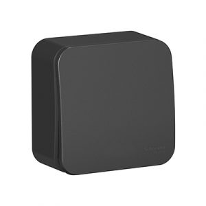 Выключатель накладной 1кл. антрацит "BLANCA" — изображение 1