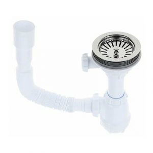 Сифон для мойки AQUANT B0144 1/2х40 с переливом гибкая труба 40х40/50 — изображение 1