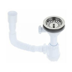 Сифон для мойки AQUANT AВ0144 1/2х40 с гибкой трубой 40х40/50 — изображение 1