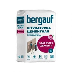 Штукатурка цементная фасадная Bau Putz Zement 25кг, Бергауф — изображение 1