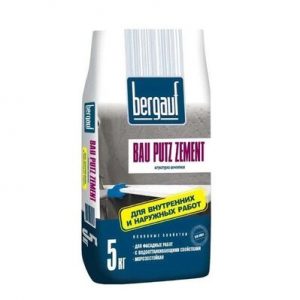 Штукатурка цементная фасадная Bau Putz Zement 5кг, Бергауф — изображение 1