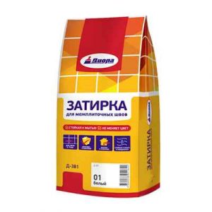 Затирка Д-381 белая 1кг, Диола — изображение 1