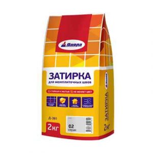 Затирка Д-381 серая 2кг, Диола — изображение 1