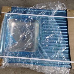 Мойка нержавеющая накладная 80*60*0,4 левая+выпуск — изображение 2