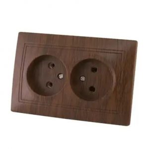 Розетка двойная 2м. "Таймыр" ЭКО (бук) TDM — изображение 1