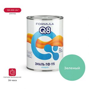 Эмаль ПФ-115 Formula Q8 зеленая 0,8кг — изображение 1