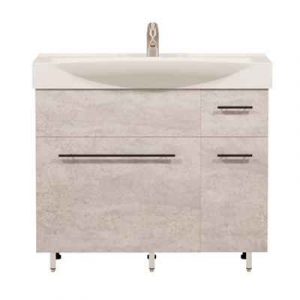 Тумба напольная с раковиной ВАРНА 105 бетон лофт(умыв.Элвис) — изображение 1