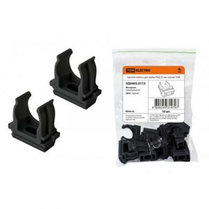 Крепеж-клипса для трубы ПНД 25 мм (10 шт.) черная TDM — изображение 1