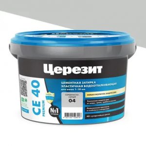Затирка эластичная СЕ40 серебристо-серый, 2кг Церезит — изображение 1