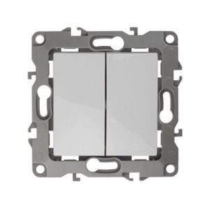 Механизм выключателя 2кл. белый "ЭРА 12" — изображение 1