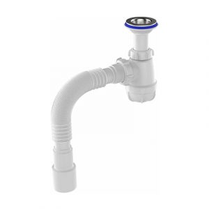 Сифон для умывальника AQUANT S2015 1/4х40 с удлиненной горловиной — изображение 1