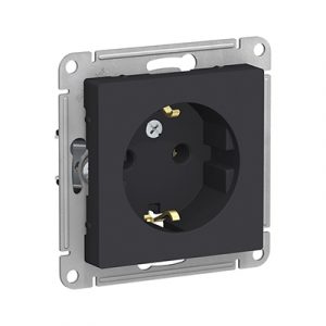 Механизм розетки 1м. карбон с/з "ATLAS" — изображение 1