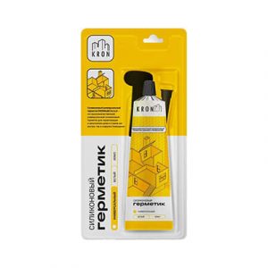 Герметик Kronbuild силиконовый универсальный белый 80мл — изображение 1