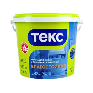 Краска интерьерная влагостойкая Текс универсальная 7кг/1 — изображение 1