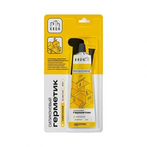 Герметик Kronbuild силиконовый универсальный прозрачный 80мл — изображение 1