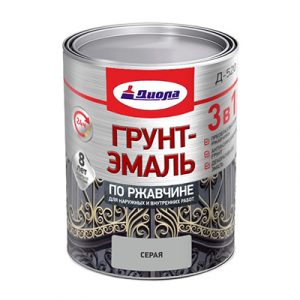 Грунт-эмаль  3в1 по ржавчине серый 5кг — изображение 1
