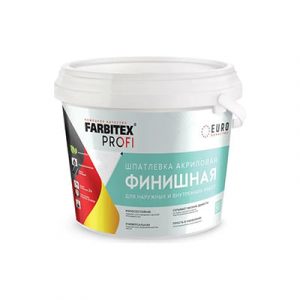 ШПАТЛЕВКА АКР.ФИНИШ.д/нар/внут.раб.3кг Farbitex — изображение 1