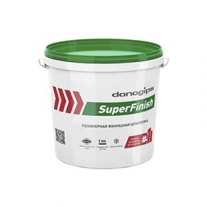 Шпатлевка полимерная финишная SuperFinish 28кг (17л), Danogips — изображение 1