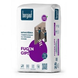 Шпаклевка гипсовая универсальная Fugen Gips 25кг, Бергауф — изображение 1