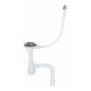 Сифон для мойки AQUANT АВ0139 1/2х40 с гибкой трубой 40х40/50 — изображение 1