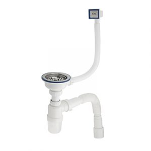 Сифон для мойки AQUANT АВ0148 1/2х40 прямоугольный перелив 40х40/50 — изображение 1