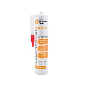 Герметик MasterTeks силакриловый для окон и стекл прозрачный 290мл — изображение 1