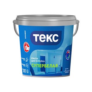 Краска для потолка Текс Профи супербелая 0,9л/18 — изображение 1
