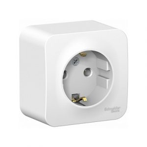 Розетка накладная 1м. белая с/з "BLANCA" — изображение 1