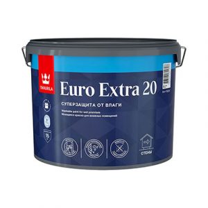 Краска влагостойкая Euro Extra 20 А п/мат 9л/1 — изображение 1
