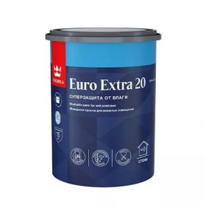 Краска влагостойкая Euro Extra 20 А п/мат 0,9л/6 — изображение 1