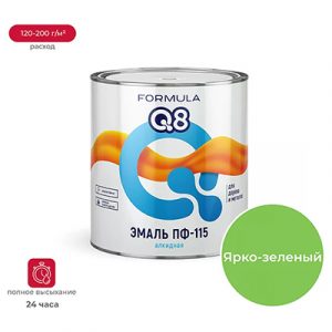 Эмаль ПФ-115 FORMULA Q8 ярко-зеленая 5,5кг — изображение 1