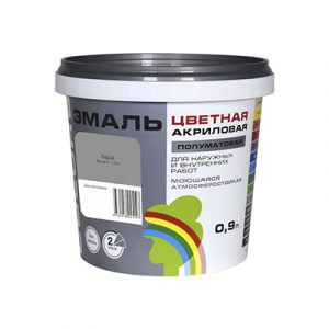 Эмаль ВДАК-220 "COLORS" серый 0,9л/4 — изображение 1