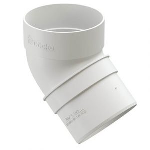 Колено трубы водосточной белый Docke STANDARD D80мм*45С° — изображение 1