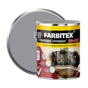 ГРУНТОВКА ГФ-021 "FARBITEX" 6кг СЕРАЯ — изображение 1