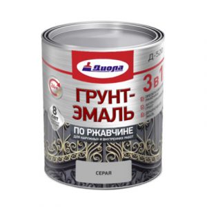 ГРУНТ-ЭМАЛЬ Д-520 ПО РЖАВЧИНЕ 3в1 1,7кг СЕРЫЙ — изображение 1