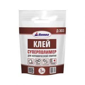 Клей для керамической плитки Суперполимер Д-303 5кг, Диола — изображение 1