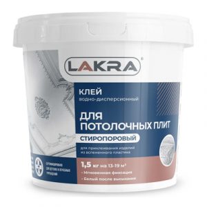 Клей для потолочной плитки Лакра 1,5кг/6 — изображение 1