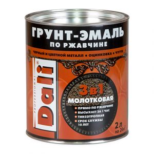 Грунт-эмаль по ржавч.молотковая DALI (золотистый) 2л/3 — изображение 1